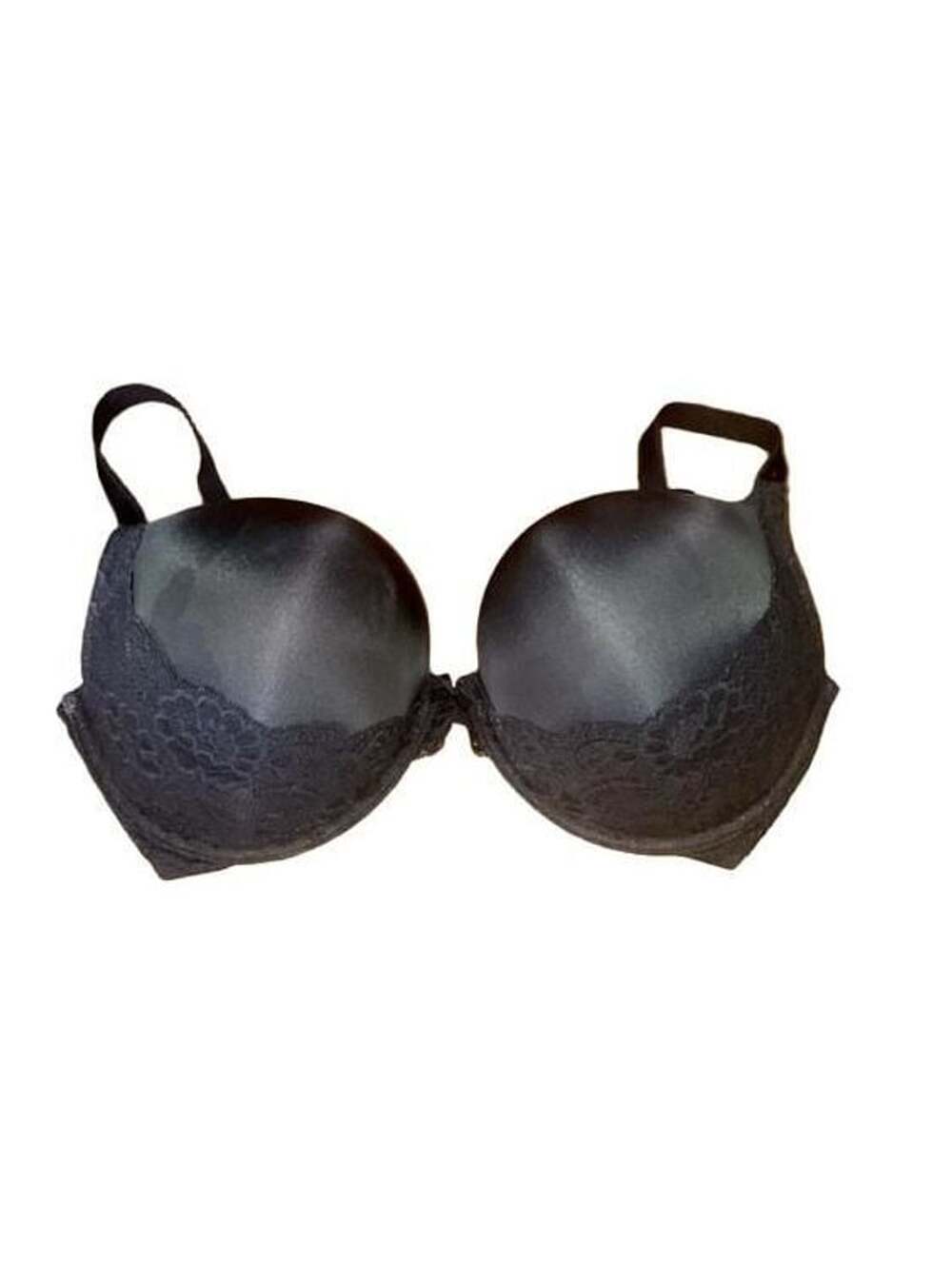 Victoria's Secret Size 38D Dream Angels Plunge Padded Push Up Bra Lace Black